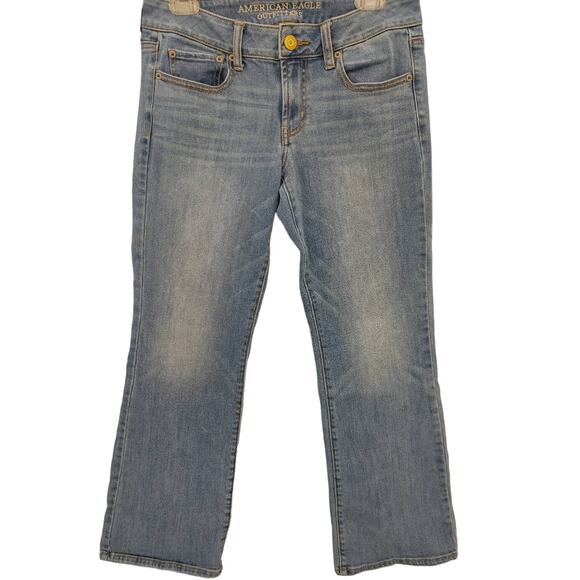 American Eagle Jeans Favorite Boyfriend Medium Wash Sz 8 - Picture 1 of 5
